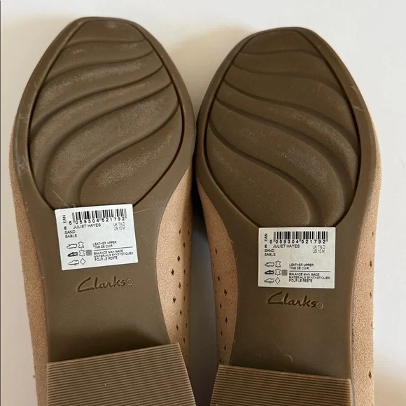 Clarks Women's Perforated Suede Slip-On Loafers - Beige - Picture 4 of 4